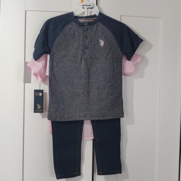 U.S. Polo ASSN. Boys set 3 piece - Picture 7 of 11